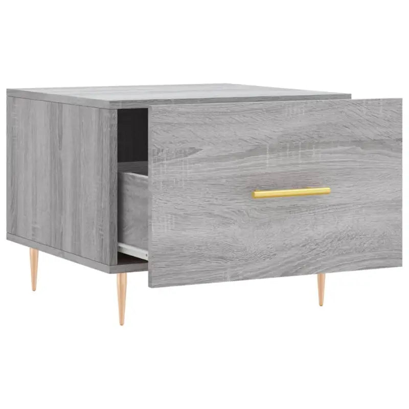 Salontafel met grijs Sonoma Eiken en ijzeren poten voor elegante woonkamer - Salontafels