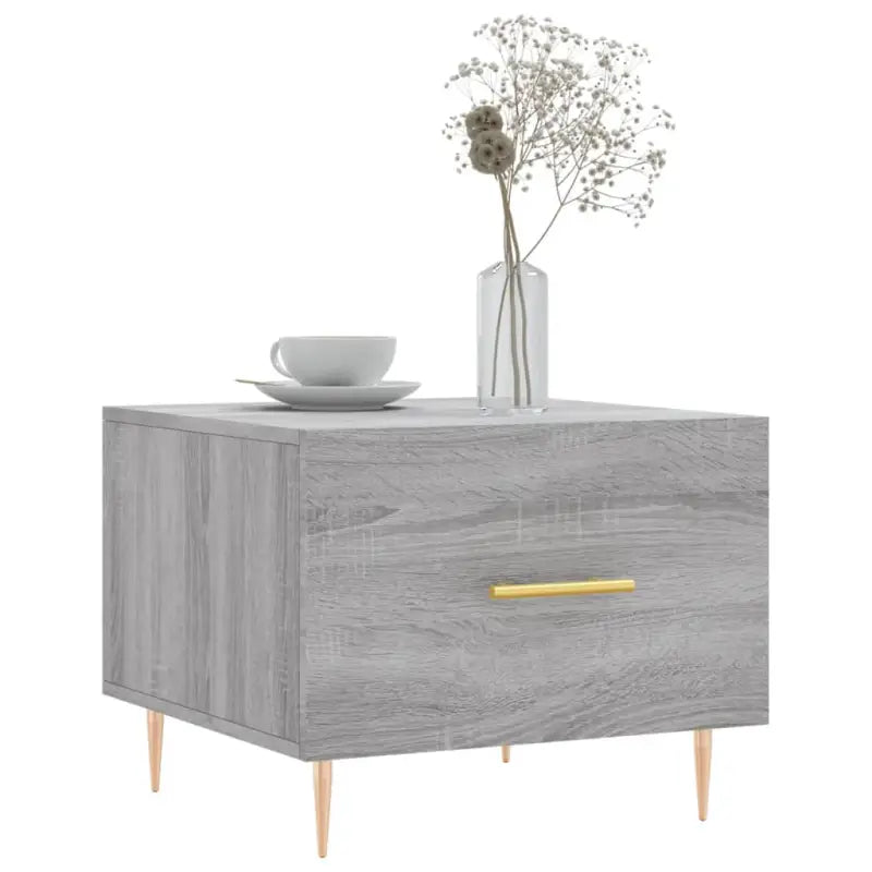 Salontafel met grijs Sonoma Eiken en ijzeren poten voor elegante woonkamer - Salontafels