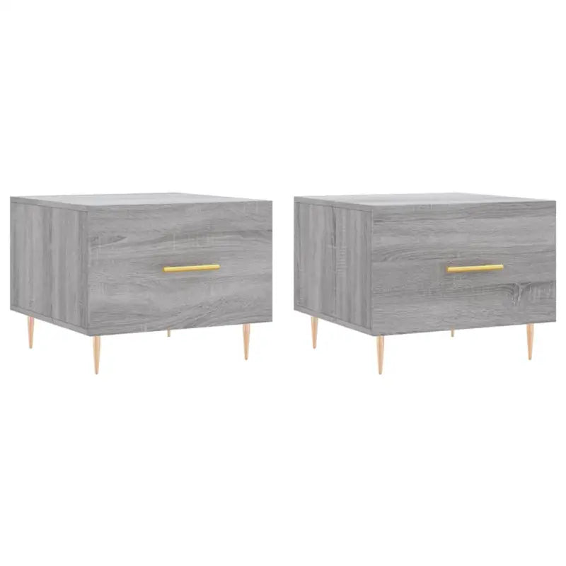 Salontafel met grijs Sonoma Eiken en ijzeren poten voor elegante woonkamer - Salontafels