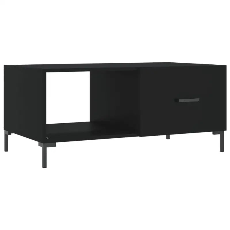Salontafel met ijzeren poten en bewerkt hout voor een elegante woonkamer - Salontafels