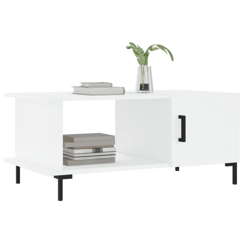 Salontafel met ijzeren poten en bewerkt hout voor elegante woonkamer - Salontafels