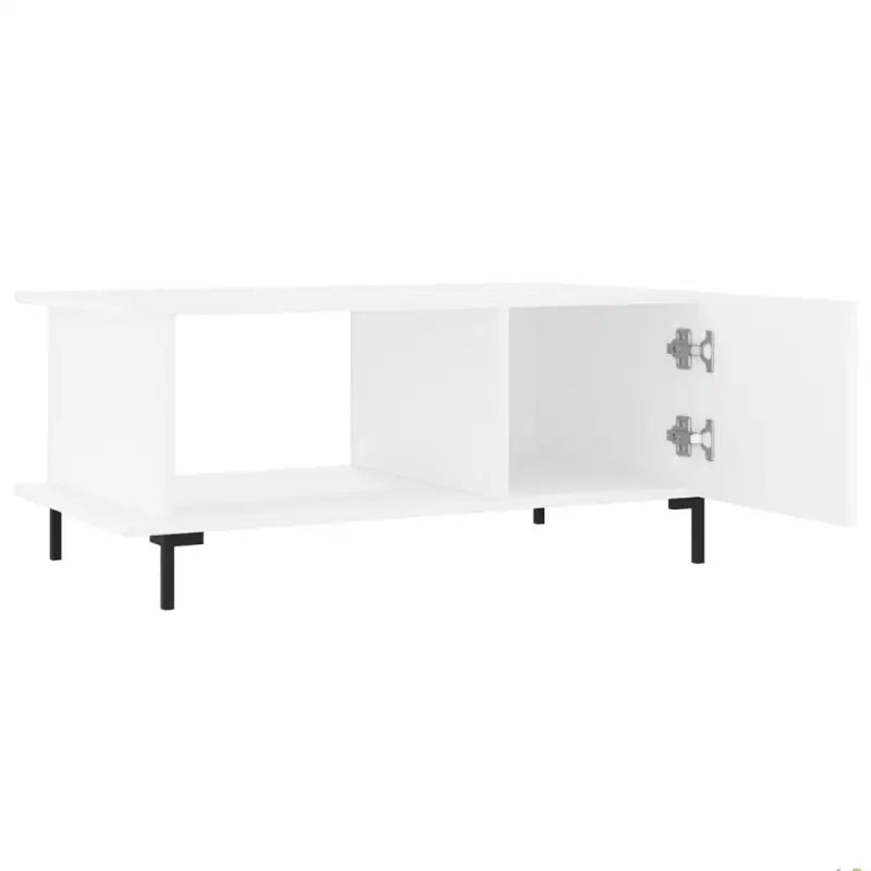 Salontafel met ijzeren poten en bewerkt hout voor elegante woonkamer - Salontafels