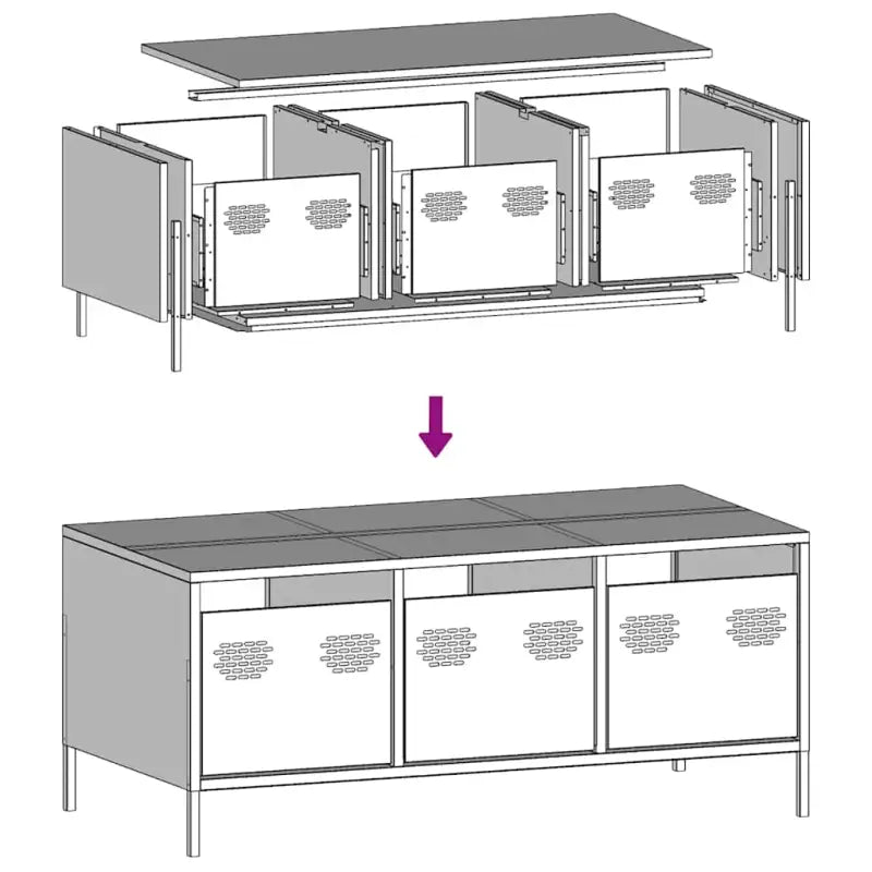Salontafel met koudgewalst staal en verstelbare schroefpoten - Salontafels