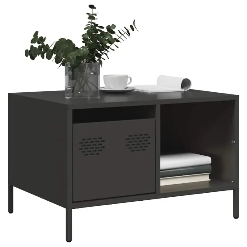 Salontafel met koudgewalst staal en verstelbare schroefpoten - Zwart / 1 - Salontafels