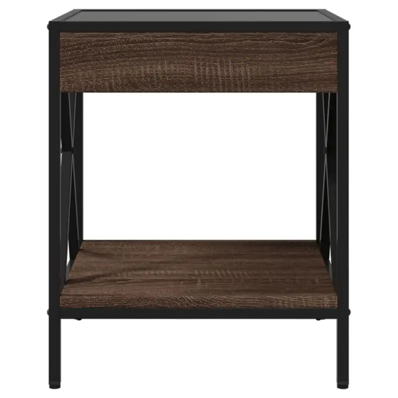 Salontafel met LED-infinity spiegel en bewerkt hout for een stijlvolle uitstraling - Salontafels