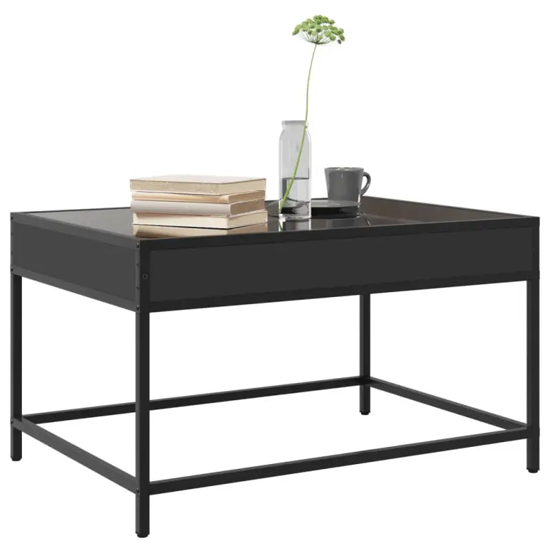 Salontafel met LED-infinity spiegel en bewerkt hout voor duurzame stijl - Salontafels