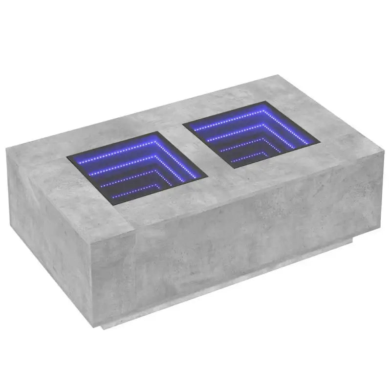 Salontafel met LED-infinity spiegel van bewerkt hout voordelig - Salontafels