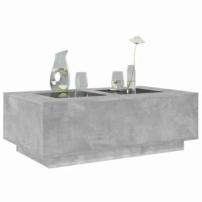 Salontafel met LED-infinity spiegel van bewerkt hout voordelig - Salontafels