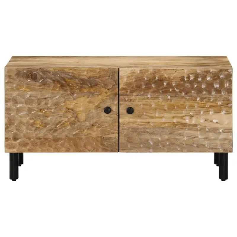 Salontafel met massief mangohout en ijzeren poten voor een elegante woonkamer - Salontafels