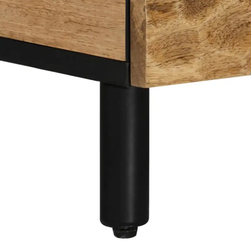 Salontafel met massief mangohout en ijzeren poten voor een elegante woonkamer - Salontafels