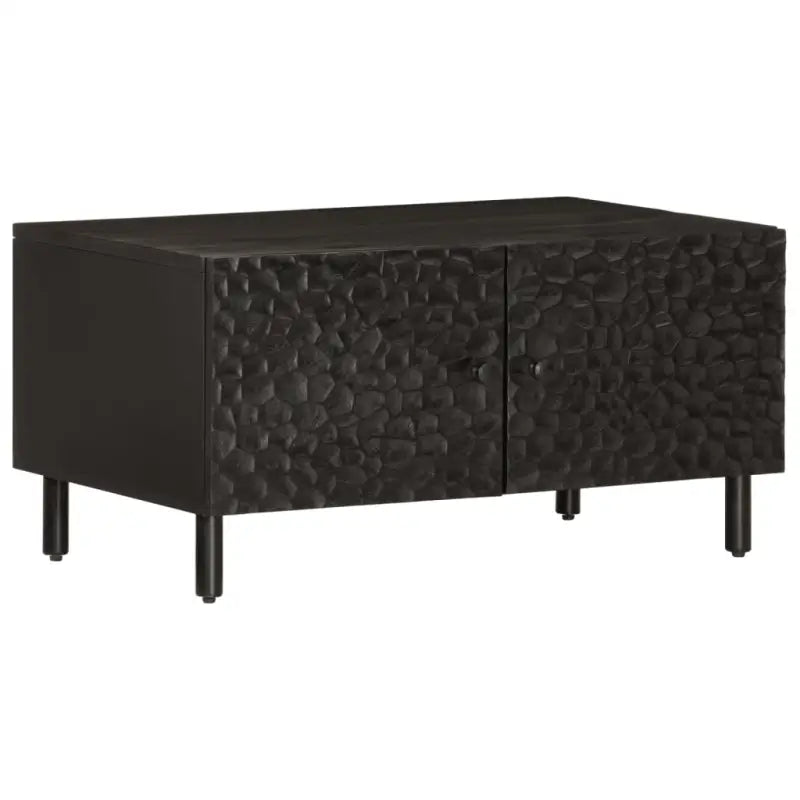 Salontafel met massief mangohout en ijzeren poten voor een elegante woonkamer - Zwart / 1 / massief mangohout