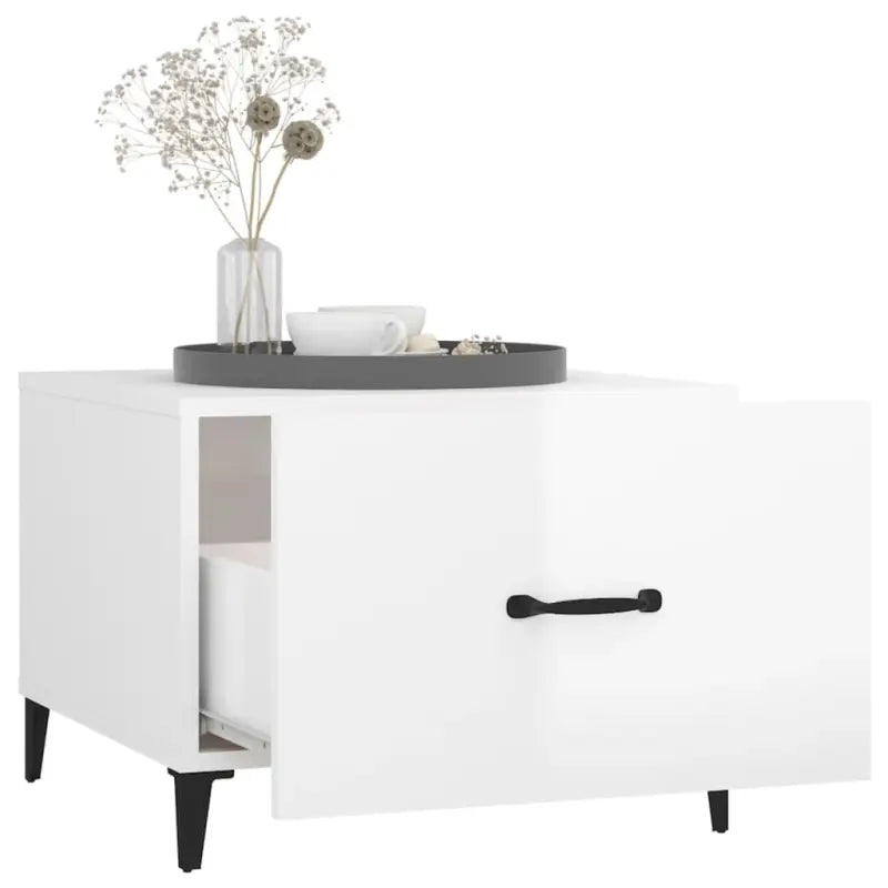 Salontafel met metalen poten en bewerkt hout voor industriële stijl - Salontafels