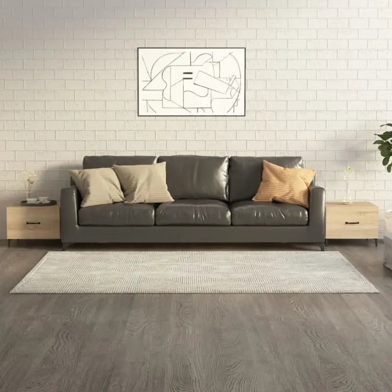 Salontafel met metalen poten en bewerkt hout voor industriële stijl - Sonoma eiken / 2 - Salontafels