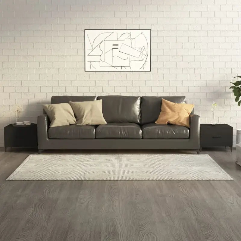 Salontafel met metalen poten en bewerkt hout voor industriële stijl - Zwart / 2 - Salontafels