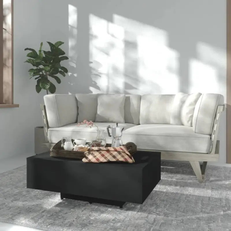 Salontafel met modern design van bewerkt hout voor in de woonkamer - Zwart / 85 x 55 x 31 cm / 1 - Salontafels