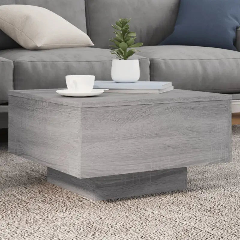 Salontafel met modern design van bewerkt hout voor in de woonkamer - Grijs sonoma / 55 x 55 x 31 cm / 1 - Salontafels