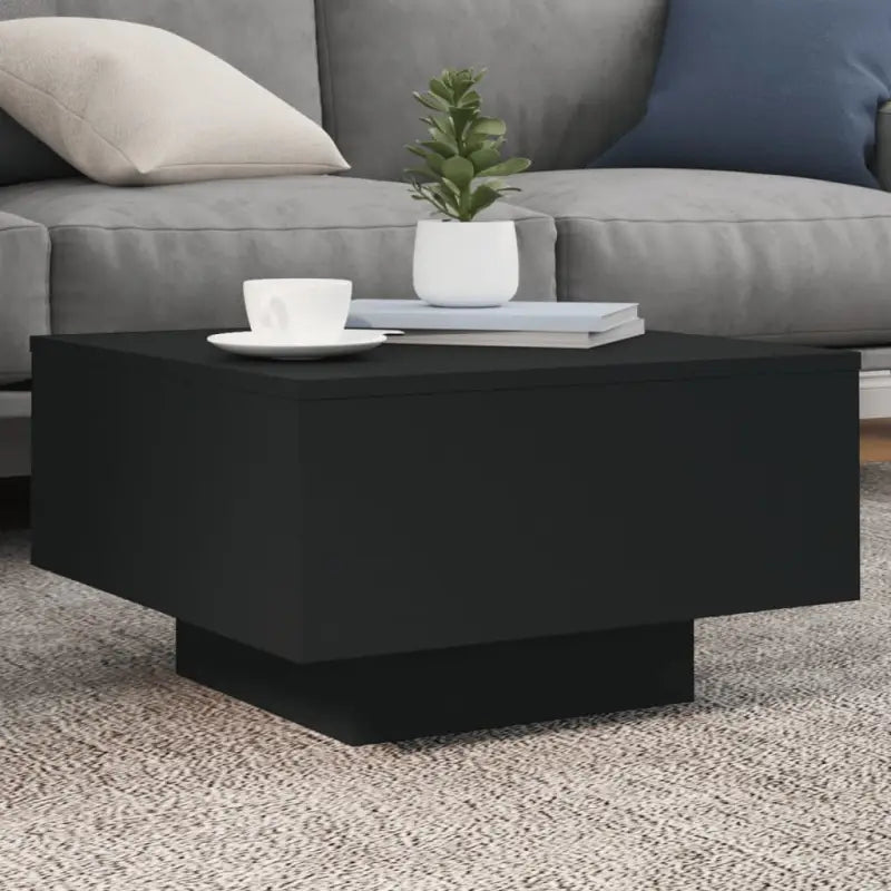Salontafel met modern design van bewerkt hout voor in de woonkamer - Zwart / 55 x 55 x 31 cm / 1 - Salontafels