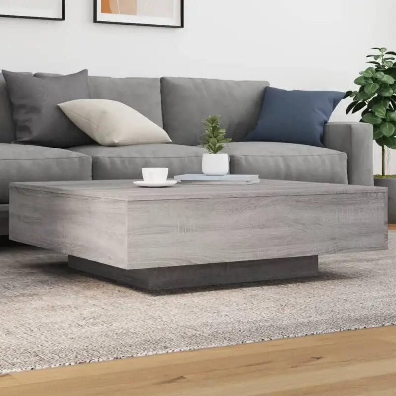 Salontafel met modern design van bewerkt hout voor in de woonkamer - Grijs sonoma / 100 x 100 x 31 cm / 1 - Salontafels