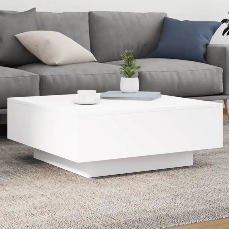 Salontafel met modern design van bewerkt hout voor in de woonkamer - Wit / 80 x 80 x 31 cm / 1 - Salontafels