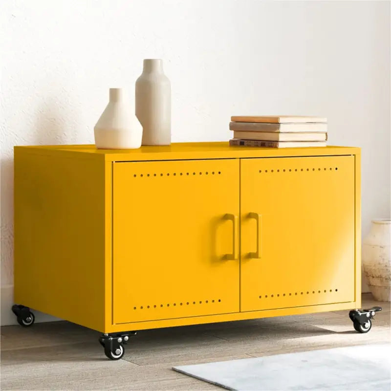 Salontafel met stabiel koudgewalst staal frame en trendy design - Geel / 1 - Salontafels