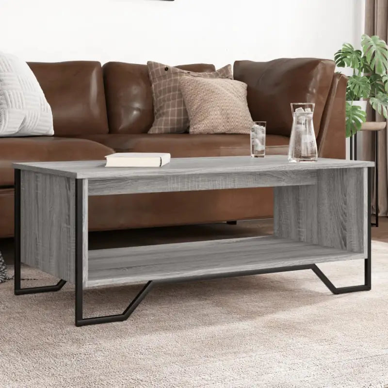 Salontafel van bewerkt hout eenvoudig schoon te maken en duurzaam - Grijs sonoma / 1 / 100 cm - Salontafels