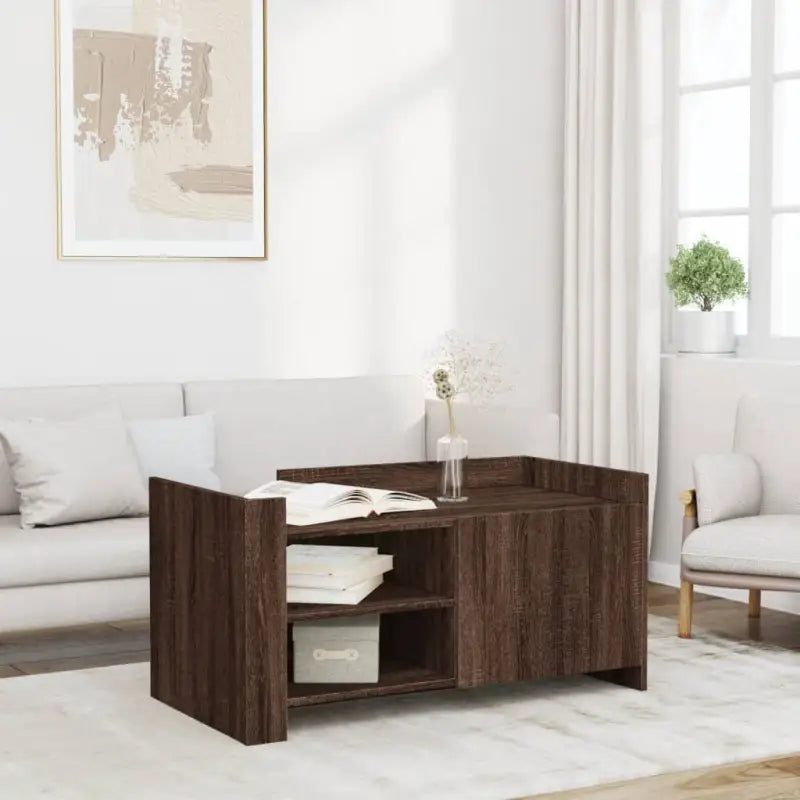 Salontafel van bewerkt hout in grijs Sonoma stijl - bruin eikenkleur / 1 / 100 cm - Salontafels