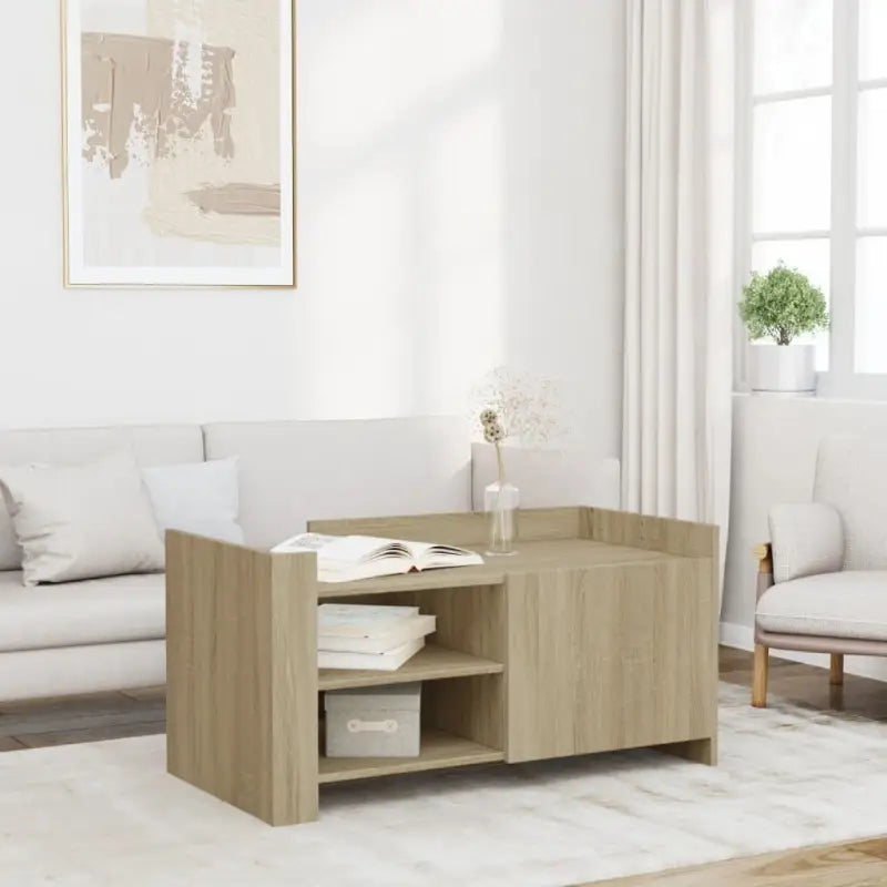 Salontafel van bewerkt hout in grijs Sonoma stijl - Sonoma eiken / 1 / 100 cm - Salontafels