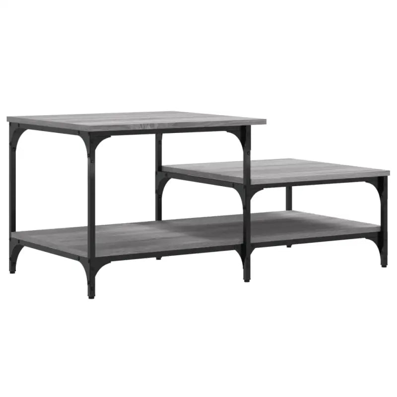 Salontafel van bewerkt hout in grijs Sonoma voor een elegante woonkamer - Salontafels