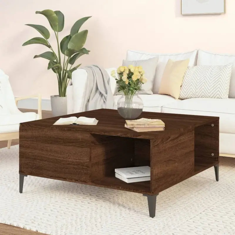Salontafel van bewerkt hout in grijs Sonoma voor een stijlvolle kamer - bruin eikenkleur / 1 - Salontafels