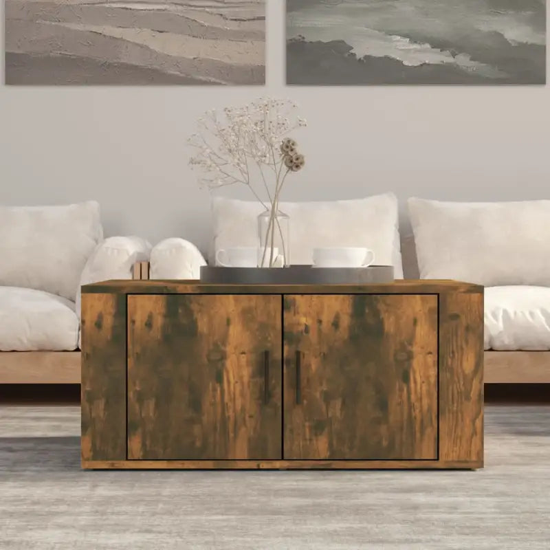 Salontafel van bewerkt hout met duurzaam en stabiel ontwerp - Gerookt eiken / 1 - Salontafels