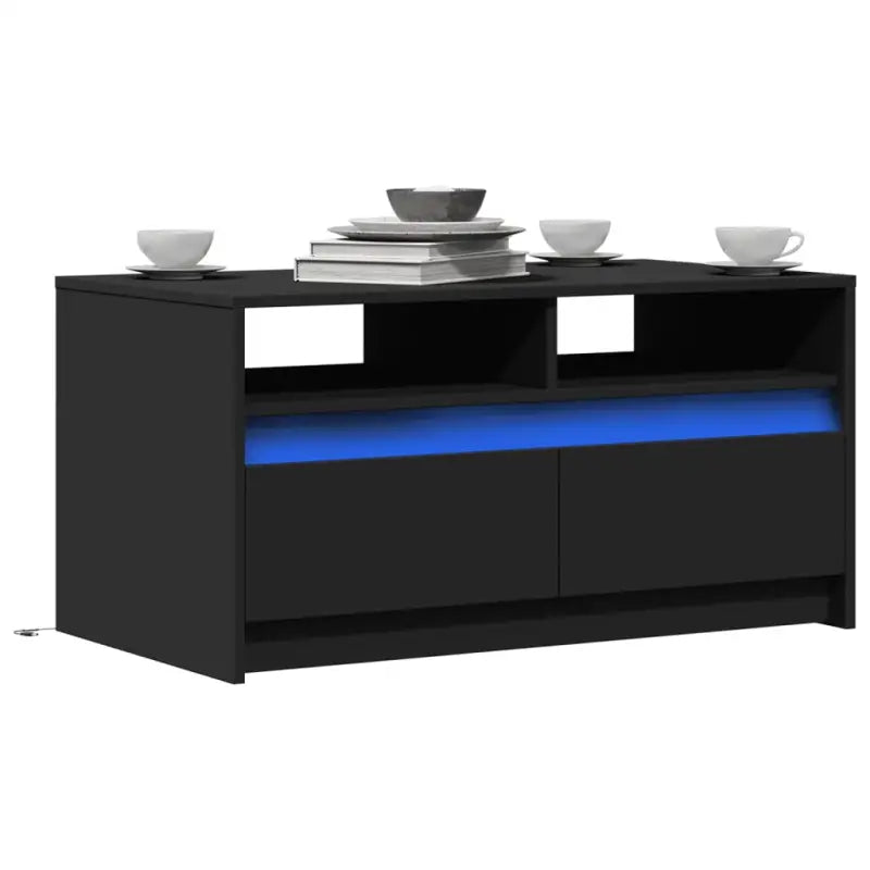 Salontafel van bewerkt hout met duurzame constructie en stabiele afwerking - Zwart / 1 - Salontafels