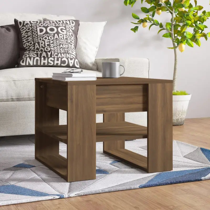 Salontafel van bewerkt hout met hoogwaardig en stabiel ontwerp - bruin eikenkleur / 1 - Salontafels