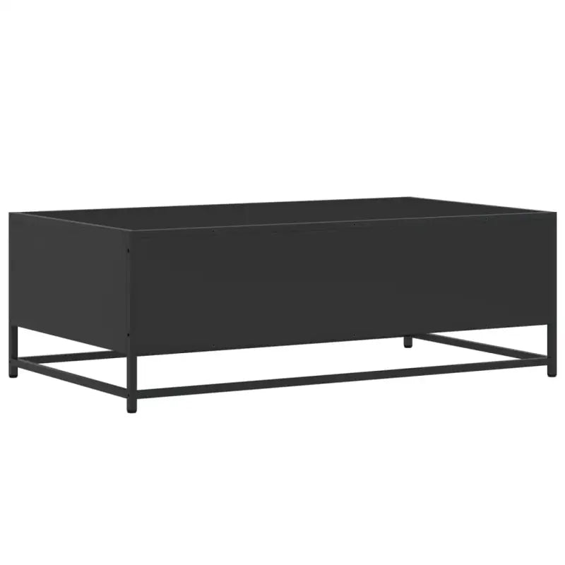 Salontafel van bewerkt hout met industrieel metalen frame - Salontafels