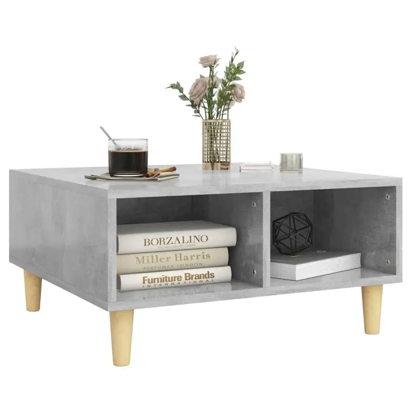 Salontafel van bewerkt hout met Scandinavische charme en opbergruimte - Salontafels