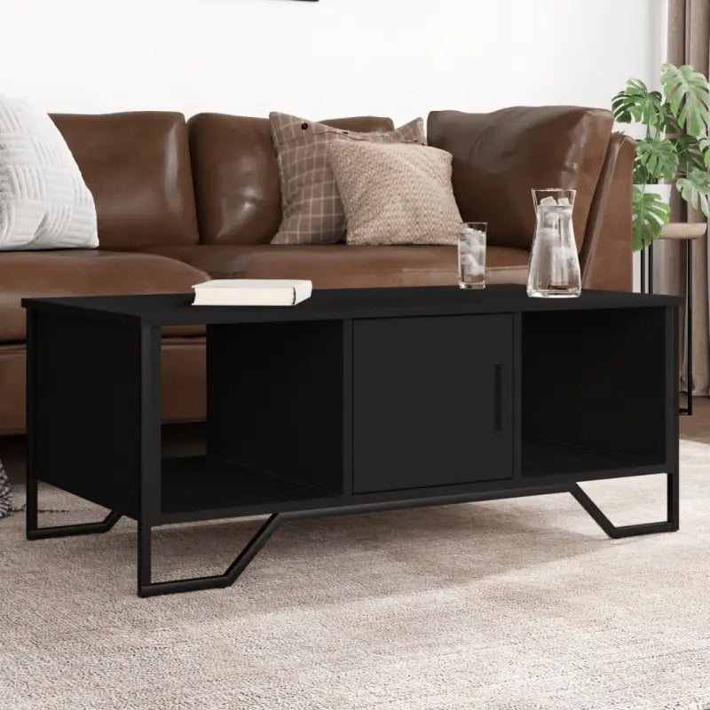 Salontafel van bewerkt hout voor een elegante en eenvoudig schoon woonkamer - Zwart / 1 - Salontafels