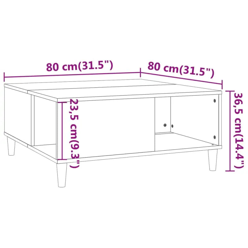 Salontafel van bewerkt hout voor een elegante en stevige uitstraling - Salontafels