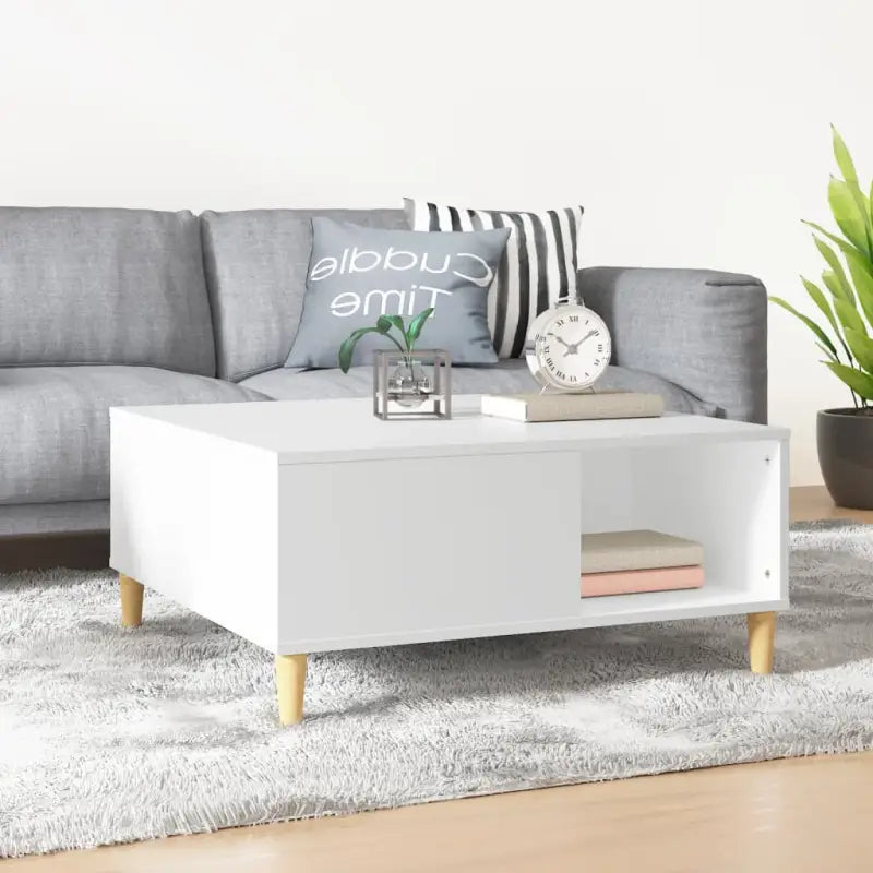 Salontafel van bewerkt hout voor een elegante en stevige uitstraling - Wit / 1 - Salontafels