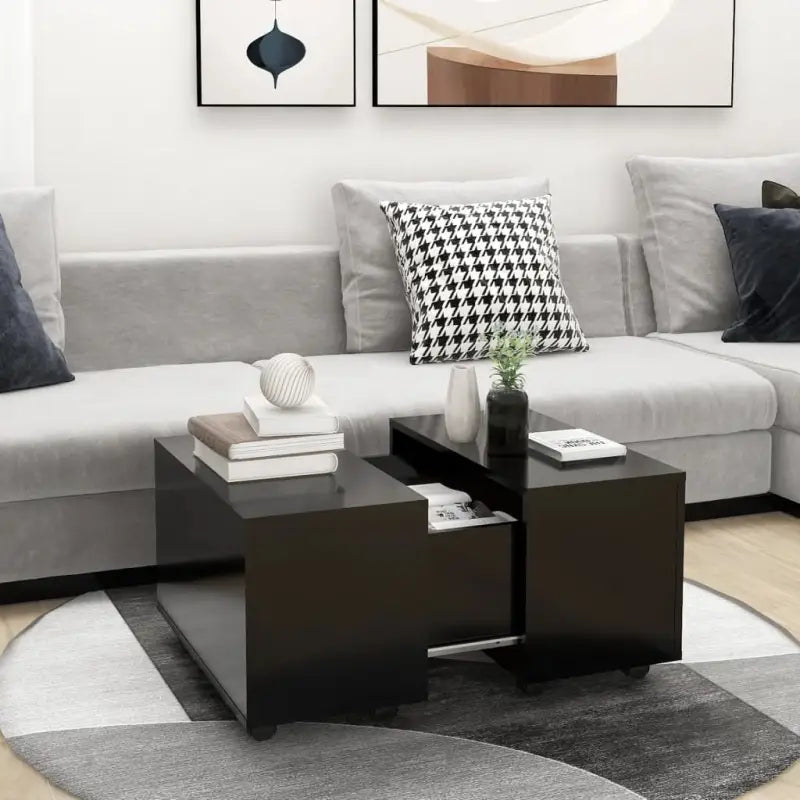 Salontafel van bewerkt hout voor een elegante uitstraling - Zwart / 1 - Salontafels