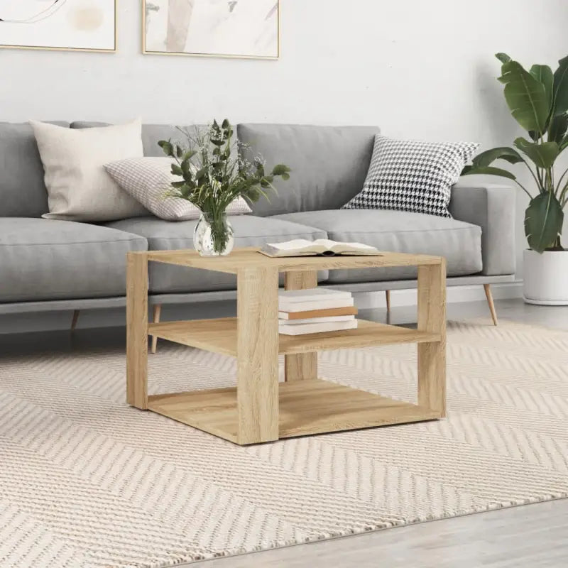 Salontafel van bewerkt hout voor een elegante woonkamer uitstraling - Sonoma eiken / 1 - Salontafels