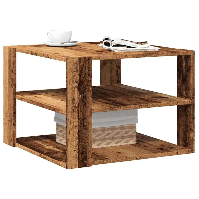 Salontafel van bewerkt hout voor een elegante woonkamer uitstraling - Oud hout / 1 - Salontafels