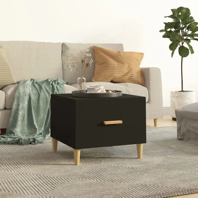 Salontafel van bewerkt hout voor een stevige en stijlvolle uitstraling - Zwart / 1 - Salontafels
