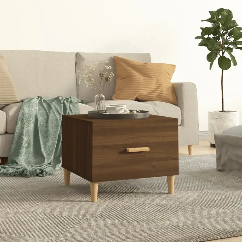 Salontafel van bewerkt hout voor een stevige en stijlvolle uitstraling - bruin eikenkleur / 1 - Salontafels