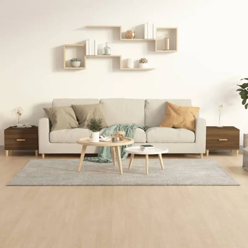 Salontafel van bewerkt hout voor een stevige en stijlvolle uitstraling - bruin eikenkleur / 2 - Salontafels