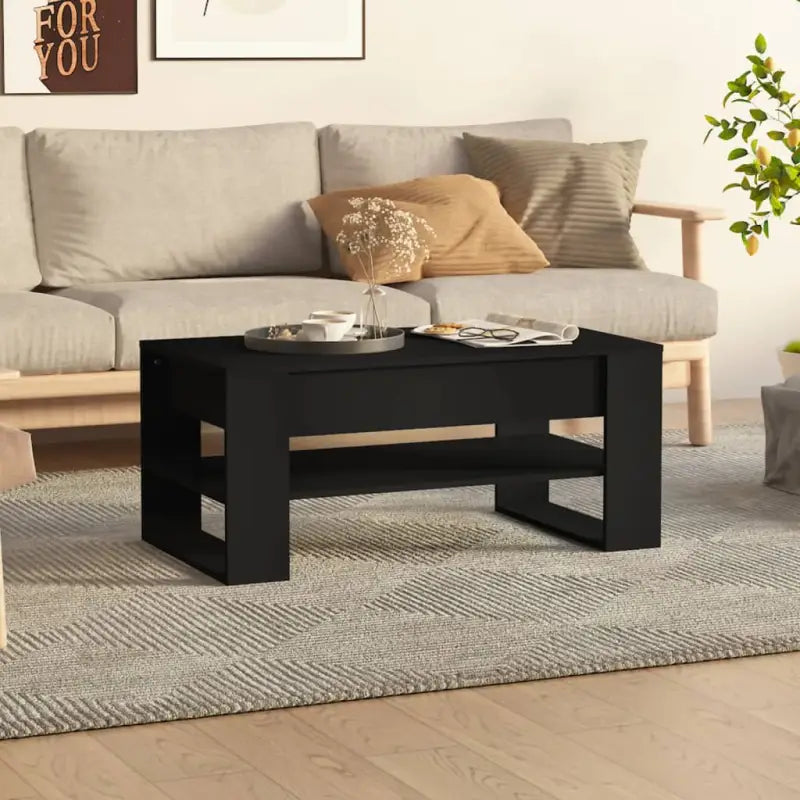 Salontafel van bewerkt hout voor een stijlvolle en duurzame woonkamer - Zwart / 1 - Salontafels