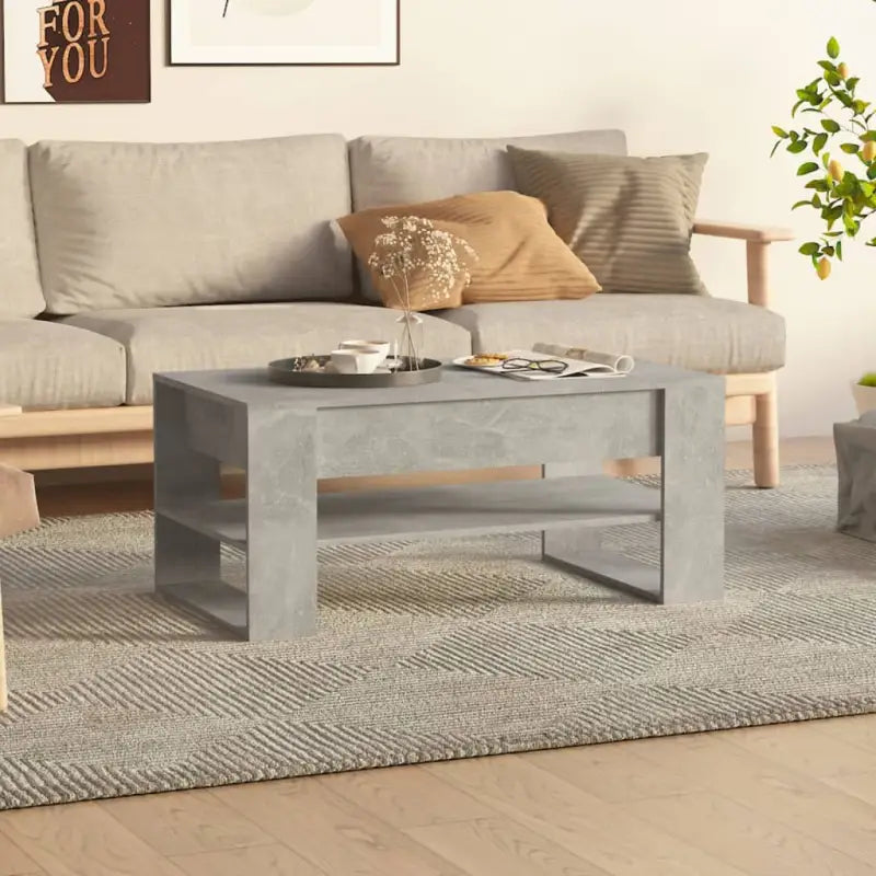 Salontafel van bewerkt hout voor een stijlvolle en duurzame woonkamer - Betongrijs / 1 - Salontafels