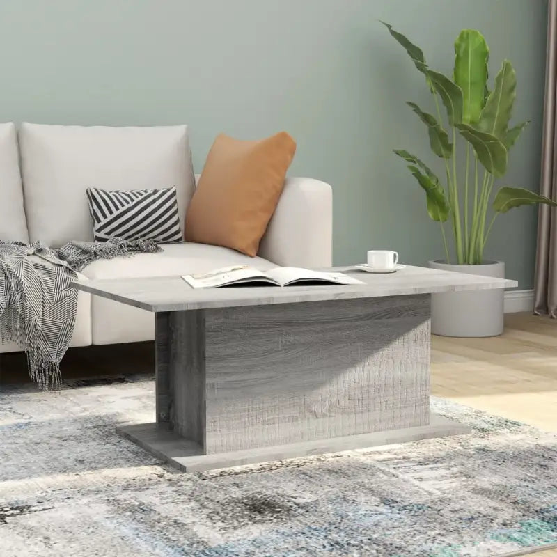 Salontafel van bewerkt hout voor een stoer en duurzame woonkamer - Grijs sonoma / 102 x 55.5 x 40 cm / 1 - Salontafels