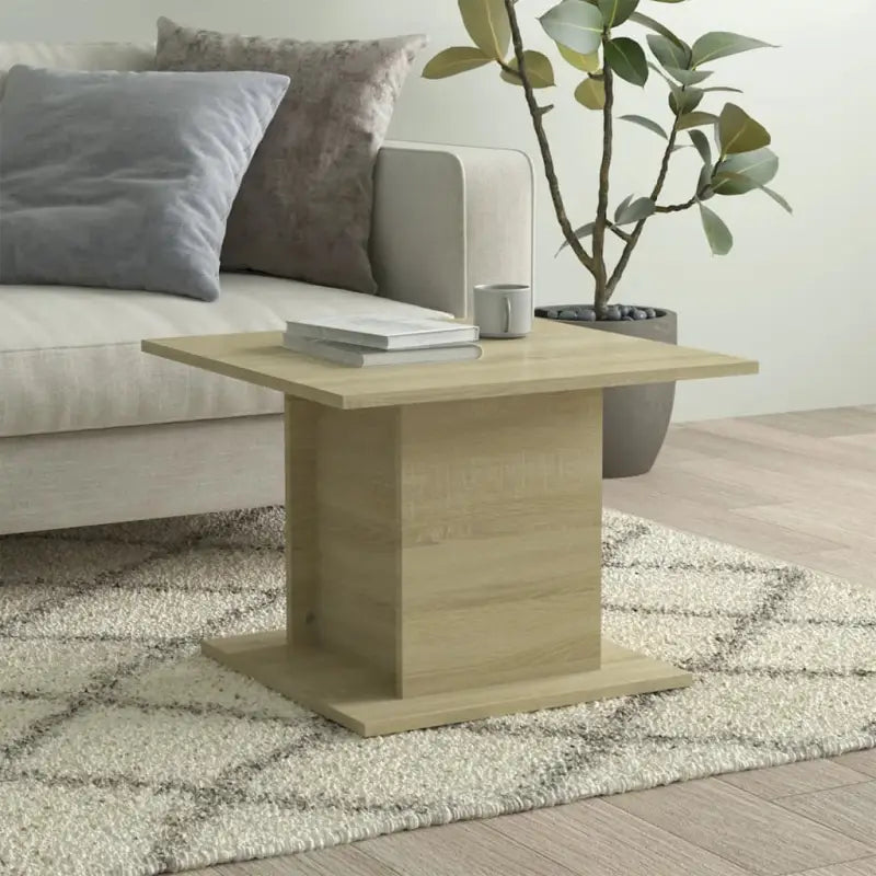 Salontafel van bewerkt hout voor een stoer en duurzame woonkamer - Sonoma eiken / 55.5 x 55.5 x 40 cm / 1 - Salontafels