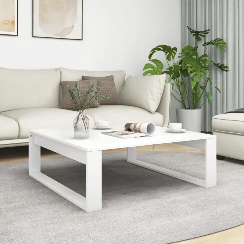 Salontafel van bewerkt hout voor stijl en functionaliteit in je woonkamer - Wit / 100 x 100 cm / 1 - Salontafels
