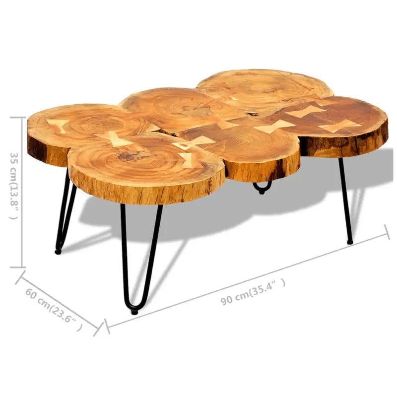 Salontafel van massief acaciahout met elegant design - Salontafels