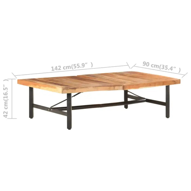 Salontafel van massief acaciahout met klassiek ontwerp - Salontafels